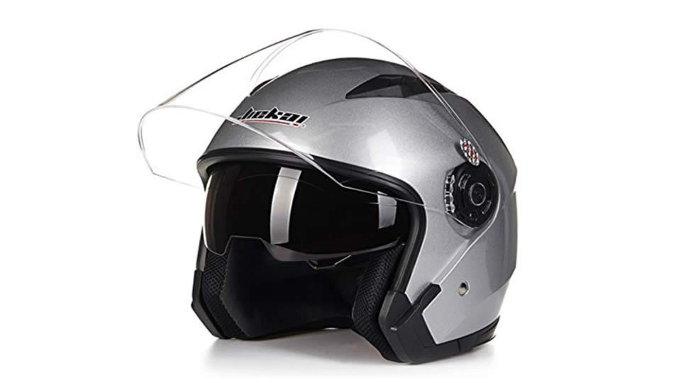 JIEKAI｜バイクヘルメット（XL・マットブラック）ジェットヘルメット